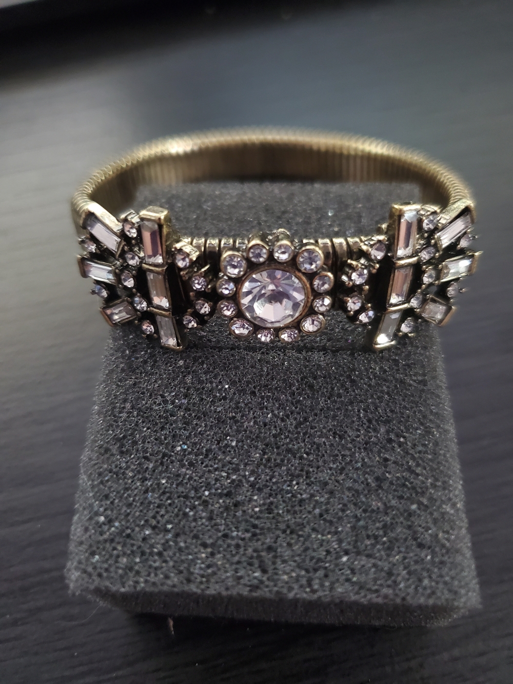 Crystal Accent Gold-Tone Statement Bracelet